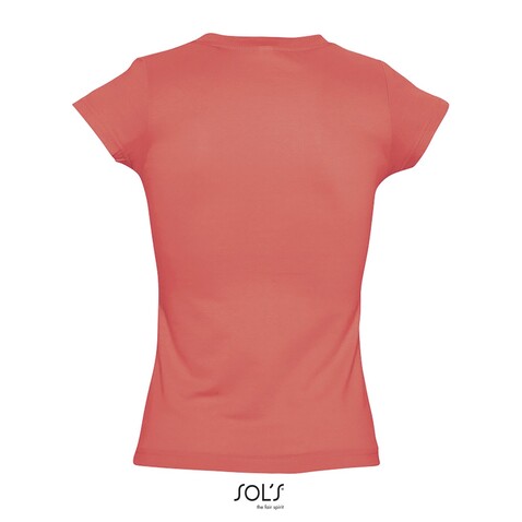 MOON DAMENT-SHIRT 150g - Koralle bedrucken, Art.-Nr. S11388-CO-M