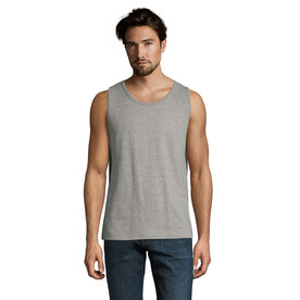 JUSTIN MEN&amp;#039;S TANK TOP 150 - Graue Melange bedrucken, Art.-Nr. S11465-GM-XL