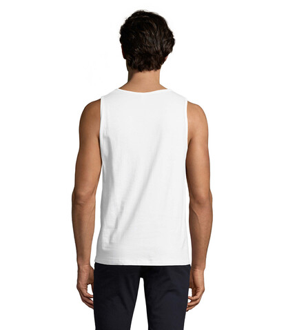 JUSTIN MEN'S TANK TOP 150 - White bedrucken, Art.-Nr. S11465-WH-XXL
