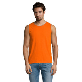 JUSTIN MEN&amp;#039;S TANK TOP 150 - Orange bedrucken, Art.-Nr. S11465-OR-S