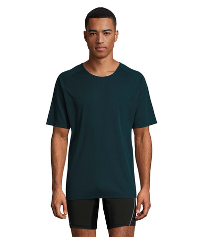 SPORTY MEN T-Shirt - Petroleum Blau bedrucken, Art.-Nr. S11939-PB-3XL