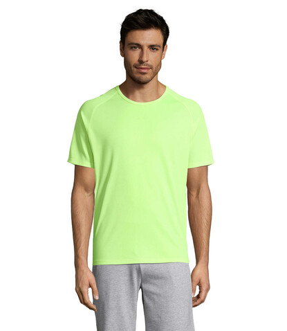 SPORTY MEN T-Shirt - Neon Yellow bedrucken, Art.-Nr. S11939-NE-S