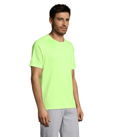 SPORTY MEN T-Shirt - Neon Yellow bedrucken, Art.-Nr. S11939-NE-S