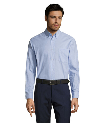 BOSTON OXFORD MEN'S SHIRT - Sky Blue bedrucken, Art.-Nr. S16000-SK-XL
