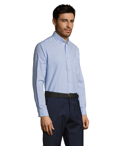 BOSTON OXFORD MEN'S SHIRT - Sky Blue bedrucken, Art.-Nr. S16000-SK-XL