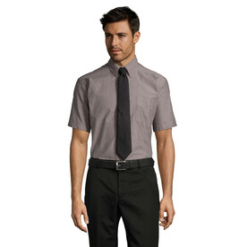 BRISBANE OXFORD MEN&amp;#039;S SHIRT - Silver bedrucken, Art.-Nr. S16010-SI-M