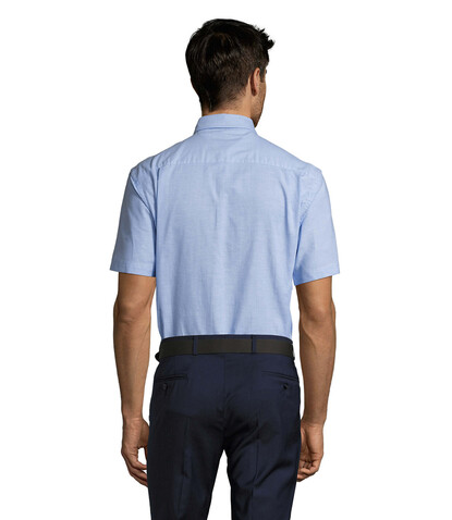 BRISBANE OXFORD MEN'S SHIRT - Sky Blue bedrucken, Art.-Nr. S16010-SK-S