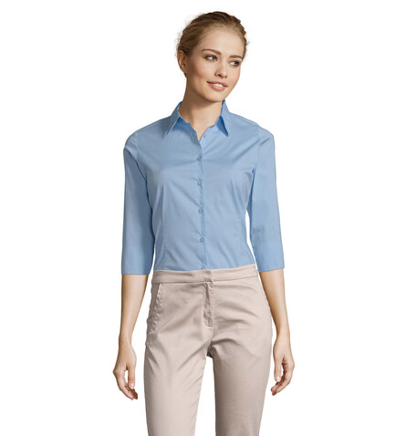 EFFECT STRETCH WOMEN SHIRT - Bright Sky bedrucken, Art.-Nr. S17010-BF-XXL