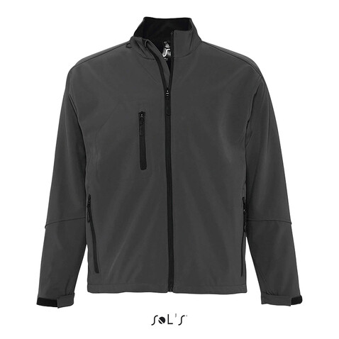 RELAX HERREN JACKE 340g - Anthrazitgrau bedrucken, Art.-Nr. S46600-CR-S