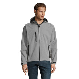 REPLAY Herren Jacke 340g - Graue Melange bedrucken, Art.-Nr. S46602-GM-XXL