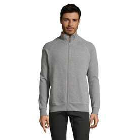 SUNDAE MEN ZIPPED JACKET - Deep Grey Melange bedrucken, Art.-Nr. S47200-DD-XXL