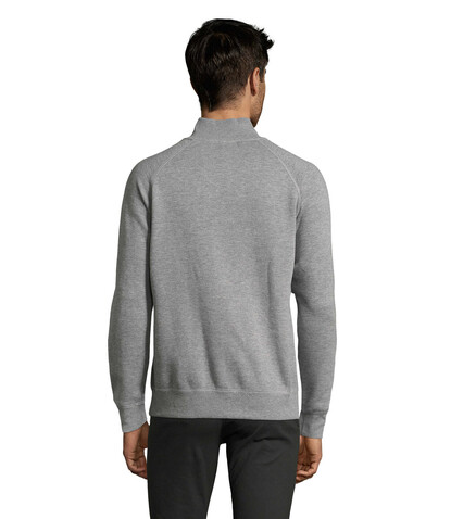 SUNDAE MEN ZIPPED JACKET - Deep Grey Melange bedrucken, Art.-Nr. S47200-DD-S