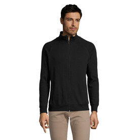 SUNDAE MEN ZIPPED JACKET - Schwarz bedrucken, Art.-Nr. S47200-BK-XXL