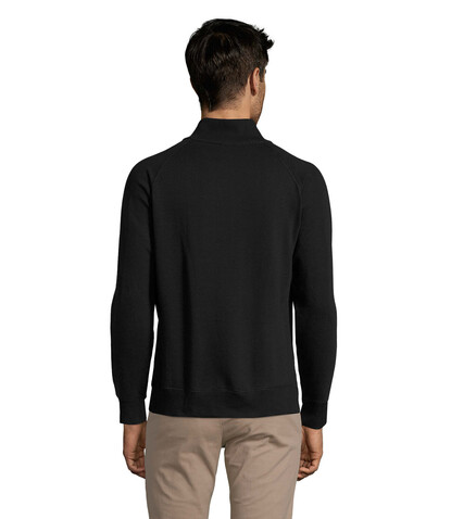 SUNDAE MEN ZIPPED JACKET - Schwarz bedrucken, Art.-Nr. S47200-BK-S