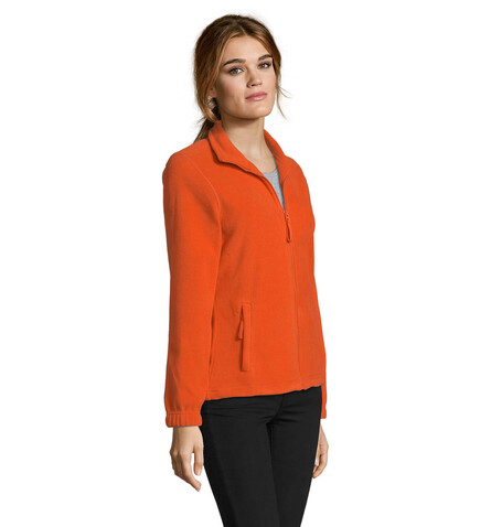NORTH DAMEN FL JACKE  300g - Orange bedrucken, Art.-Nr. S54500-OR-M