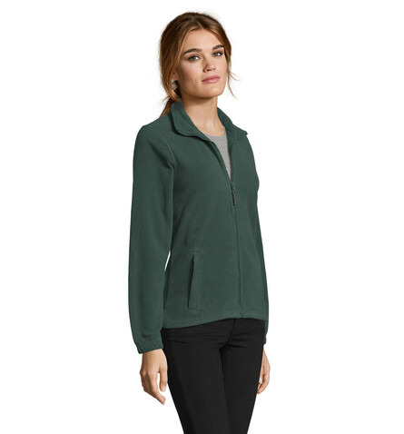 NORTH DAMEN FL JACKE  300g - Grün bedrucken, Art.-Nr. S54500-FI-M