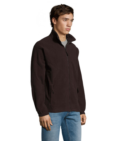 NORTH MEN Fleece-Jacke - Dark Chocolate bedrucken, Art.-Nr. S55000-DC-L NORTH MEN Fleece-Jacke - Dark Chocolate bedrucken, Art.-Nr. S55000-DC-L