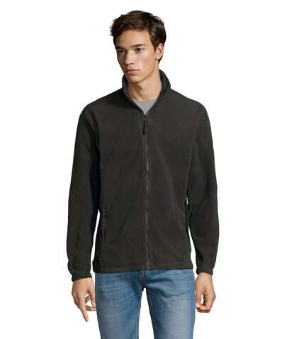 NORTH MEN Fleece-Jacke - Anthrazitgrau bedrucken, Art.-Nr. S55000-CR-XS