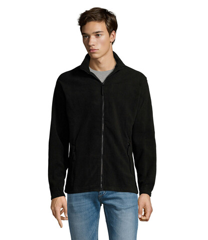 NORTH MEN Fleece-Jacke - Schwarz bedrucken, Art.-Nr. S55000-BK-M NORTH MEN Fleece-Jacke - Schwarz bedrucken, Art.-Nr. S55000-BK-M