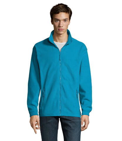 NORTH MEN Fleece-Jacke - Aqua bedrucken, Art.-Nr. S55000-AQ-XL NORTH MEN Fleece-Jacke - Aqua bedrucken, Art.-Nr. S55000-AQ-XL