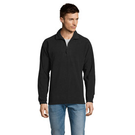 NESS SWEAT FLEECE 1/4 ZIP - Schwarz bedrucken, Art.-Nr. S56000-BK-XXL