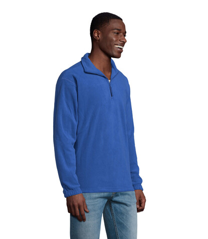 NESS SWEAT FLEECE 1/4 ZIP - Royal Blue bedrucken, Art.-Nr. S56000-RB-XL