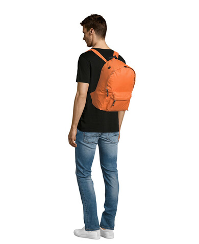 RIDER POLYESTER RUCKSACK - Orange bedrucken, Art.-Nr. S70100-OR-M RIDER POLYESTER RUCKSACK - Orange bedrucken, Art.-Nr. S70100-OR-M