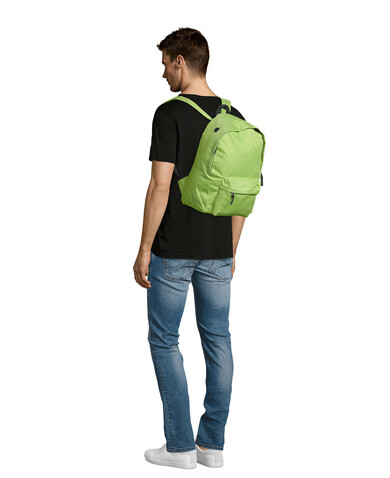 RIDER POLYESTER RUCKSACK - Apple Green bedrucken, Art.-Nr. S70100-AG-M RIDER POLYESTER RUCKSACK - Apple Green bedrucken, Art.-Nr. S70100-AG-M