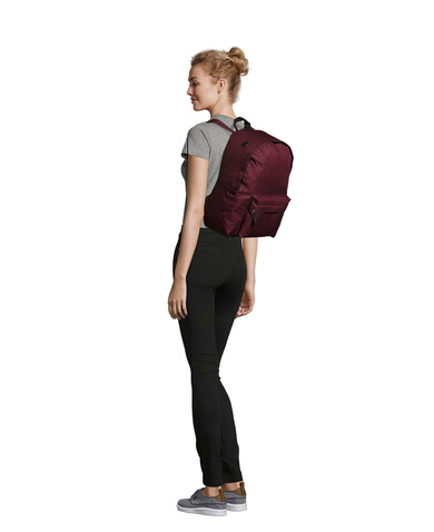 RIDER POLYESTER RUCKSACK - Burgundy bedrucken, Art.-Nr. S70100-BG-M