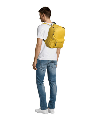RIDER POLYESTER RUCKSACK - Gold bedrucken, Art.-Nr. S70100-GO-M