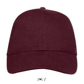 BUFFALO SIX PANEL CAP - Burgundy bedrucken, Art.-Nr. S88100-BG-M