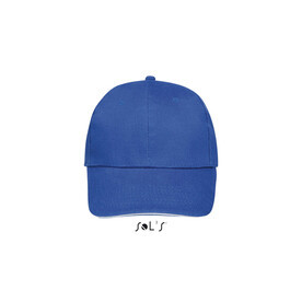 BUFFALO SIX PANEL CAP - Königsblau/Weiß bedrucken, Art.-Nr. S88100-RW-M