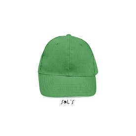BUFFALO SIX PANEL CAP - Kelly Green/White bedrucken, Art.-Nr. S88100-KW-M