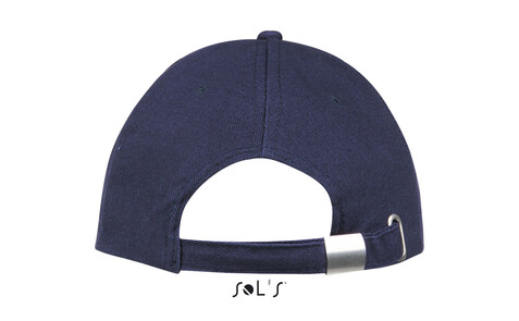 BUFFALO SIX PANEL CAP - Marineblau/Neonorange bedrucken, Art.-Nr. S88100-FO-M