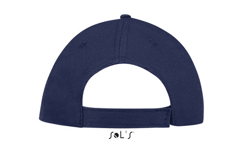 SUNNY FIVE PANEL CAP 180g - Französische Marine/weiß bedrucken, Art.-Nr. S88110-FW-M