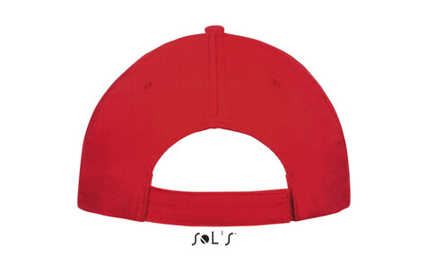 SUNNY FIVE PANEL CAP 180g - Rot / Weiß bedrucken, Art.-Nr. S88110-RE-M SUNNY FIVE PANEL CAP 180g - Rot / Weiß bedrucken, Art.-Nr. S88110-RE-M