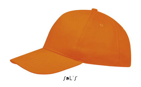 SUNNY FIVE PANEL CAP 180g - Orange bedrucken, Art.-Nr. S88110-OR-M