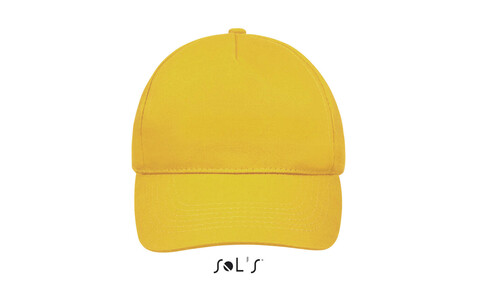 SUNNY FIVE PANEL CAP 180g - Gold bedrucken, Art.-Nr. S88110-GO-M SUNNY FIVE PANEL CAP 180g - Gold bedrucken, Art.-Nr. S88110-GO-M