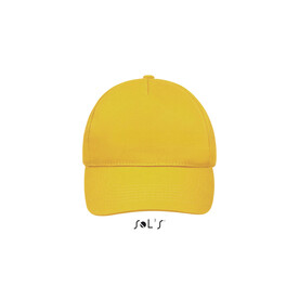 SUNNY FIVE PANEL CAP 180g - Gold bedrucken, Art.-Nr. S88110-GO-M