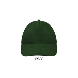 SUNNY FIVE PANEL CAP 180g - Bottle Green bedrucken, Art.-Nr. S88110-BO-M