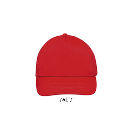 SUNNY FIVE PANEL CAP 180g - Red bedrucken, Art.-Nr. S88110-RD-M
