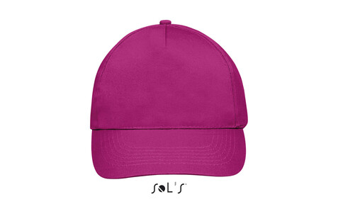 SUNNY FIVE PANEL CAP 180g - Fuchsia bedrucken, Art.-Nr. S88110-FU-M