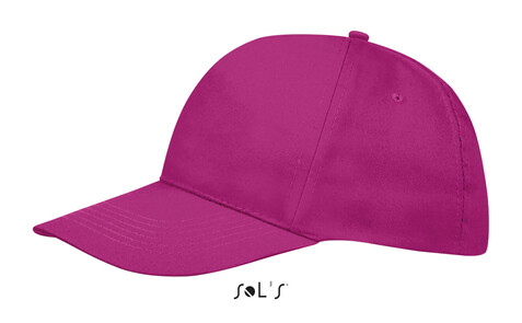 SUNNY FIVE PANEL CAP 180g - Fuchsia bedrucken, Art.-Nr. S88110-FU-M