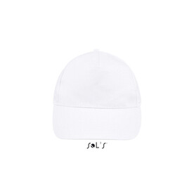 SUNNY FIVE PANEL CAP 180g - White bedrucken, Art.-Nr. S88110-WH-M