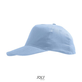 SUNNY KIDS FIVE PANEL CAP - Sky Blue bedrucken, Art.-Nr. S88111-SK-M