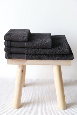 ISLAND 100 BATH SHEET - Dunkelgrau bedrucken, Art.-Nr. S89002-DG-M