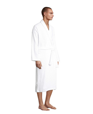 PALACE UNISEX BATHROBE - White bedrucken, Art.-Nr. S89100-WH-L