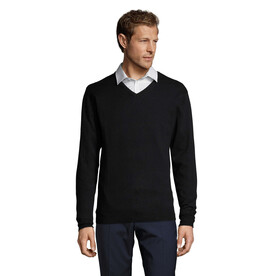 GALAXY MEN V-NECK SWEATER - Navy bedrucken, Art.-Nr. S90000-NY-XXL
