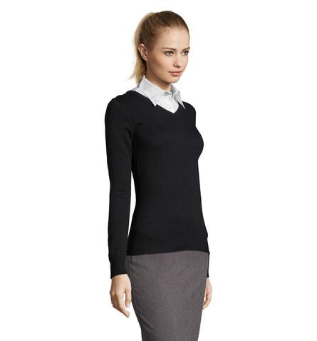 GALAXY WOMEN V-NECK SWEATER - Navy bedrucken, Art.-Nr. S90010-NY-XS GALAXY WOMEN V-NECK SWEATER - Navy bedrucken, Art.-Nr. S90010-NY-XS