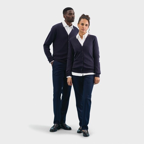 GOLDEN WOMEN V NECK CARDIGA - Navy bedrucken, Art.-Nr. S90012-NY-L GOLDEN WOMEN V NECK CARDIGA - Navy bedrucken, Art.-Nr. S90012-NY-L